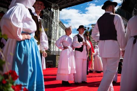 Izjemen obisk zaznamoval 50. Dneve narodnih noš in oblačilne dediščine v Kamniku (Blaž T. Muc)  (27)